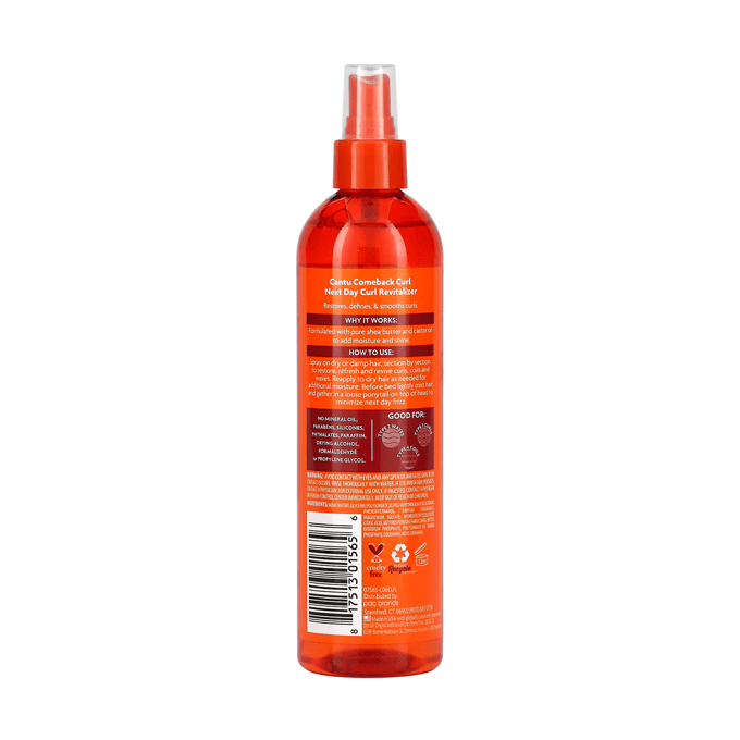 Cantu- Shea Butter Comeback Curl Next Day Curl Revitalizer Spray for Natural Hair - 355ml