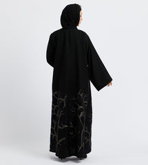 Solid Front Open Long Sleeves Abaya