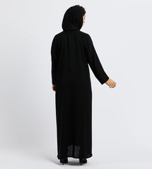 Black Solid Long Sleeves Abaya