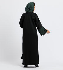 Embellished Trim Long Sleeves Abaya