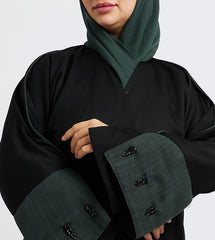 Embellished Trim Long Sleeves Abaya