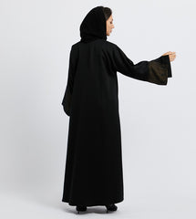 Embellished Trim Long Sleeves Abaya