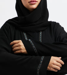 Pleated Sleeve Abaya