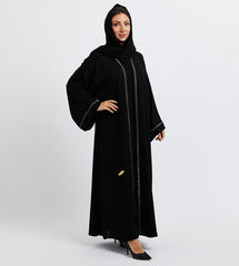 Pleated Sleeve Abaya