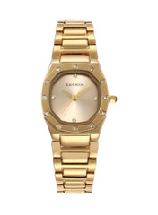 Round Gold Dial Analog Watch