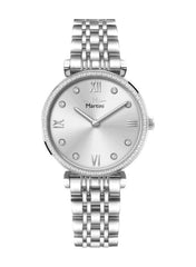 Round Silver Dial Analog Watch