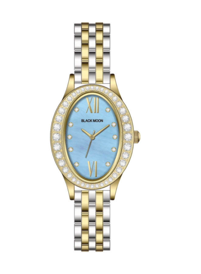 Embellished Aqua Blue Dial Analog Watch