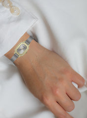 Embellished Rectangle Grey Dial Analog  Watch