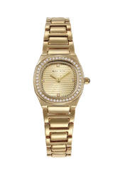 Round Gold Dial Analog Watch