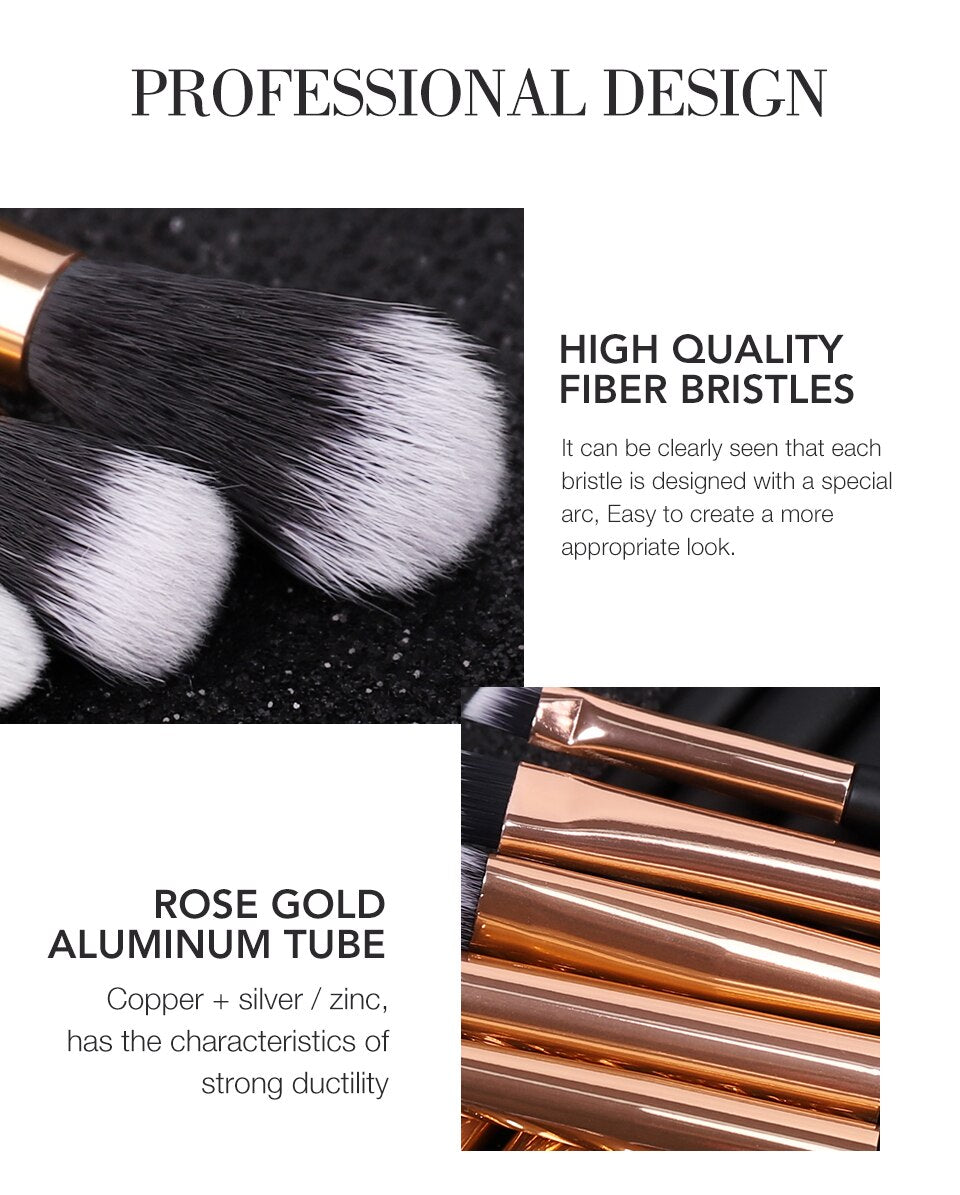 Pro Sunshine Makeup Brush Set Of 5