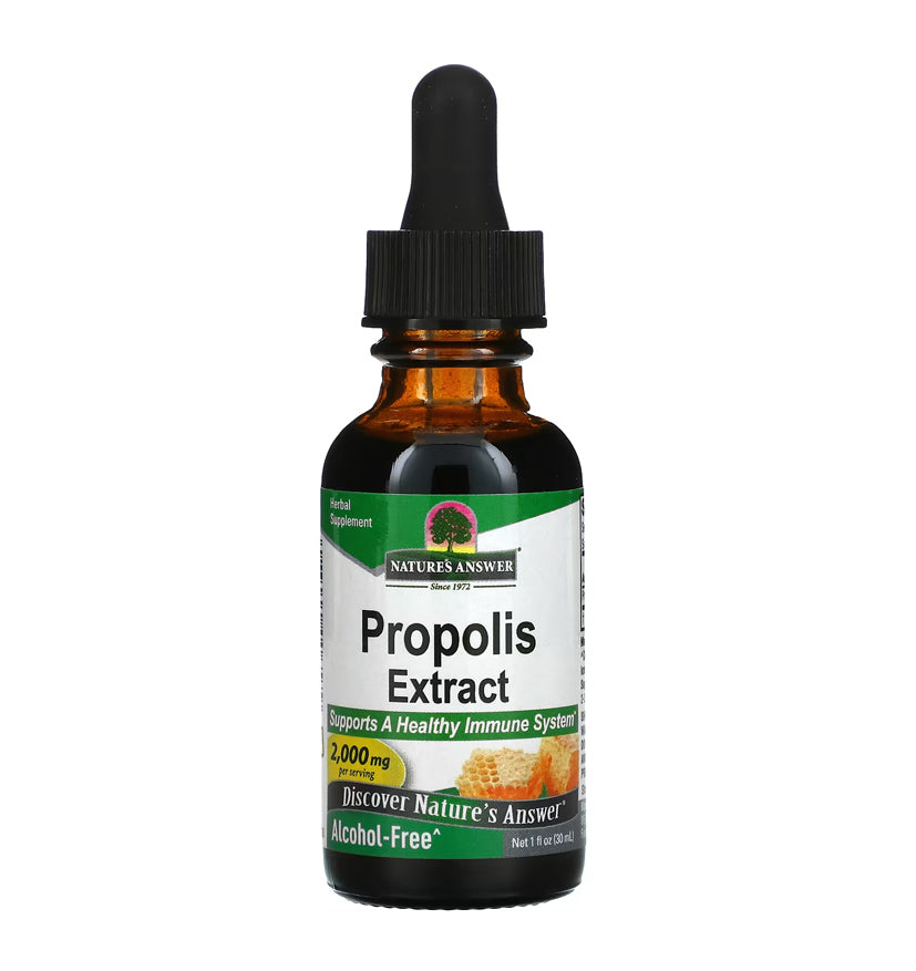 Propolis Drops Or Organic Bee Propolis, Alcohol-Free, From Nature's Answer, 30 Ml