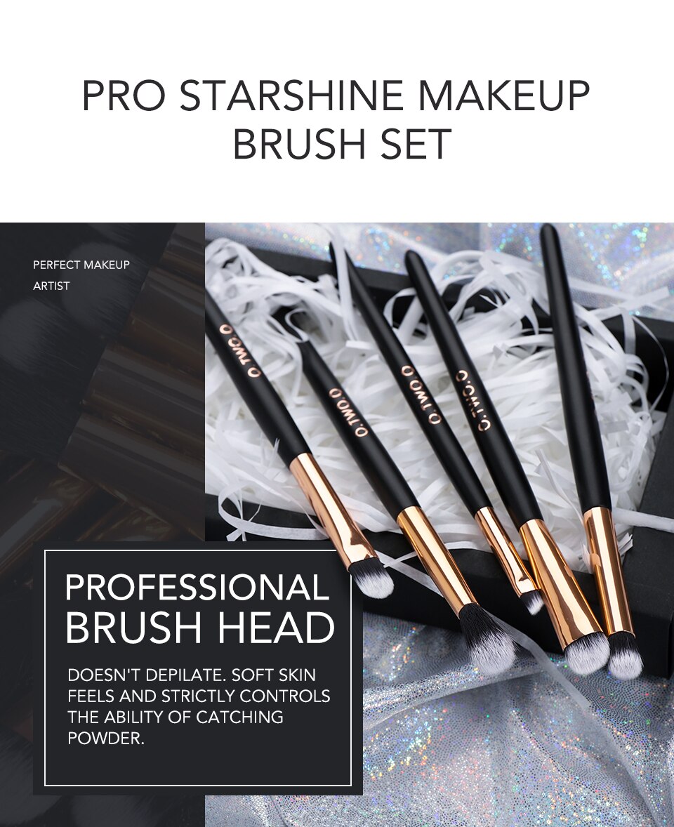 Pro Sunshine Makeup Brush Set Of 5