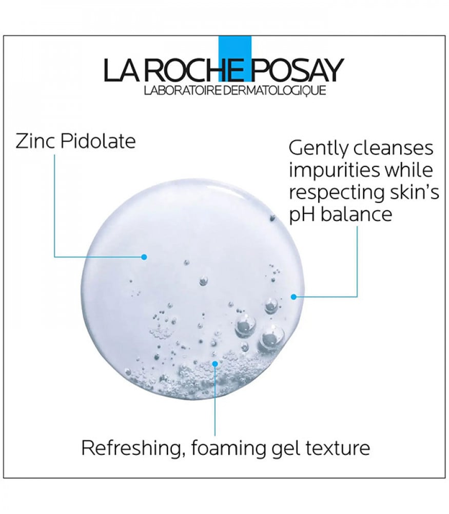 La Roche-Posay foaming gel wash for oily and sensitive skin, 400 ml